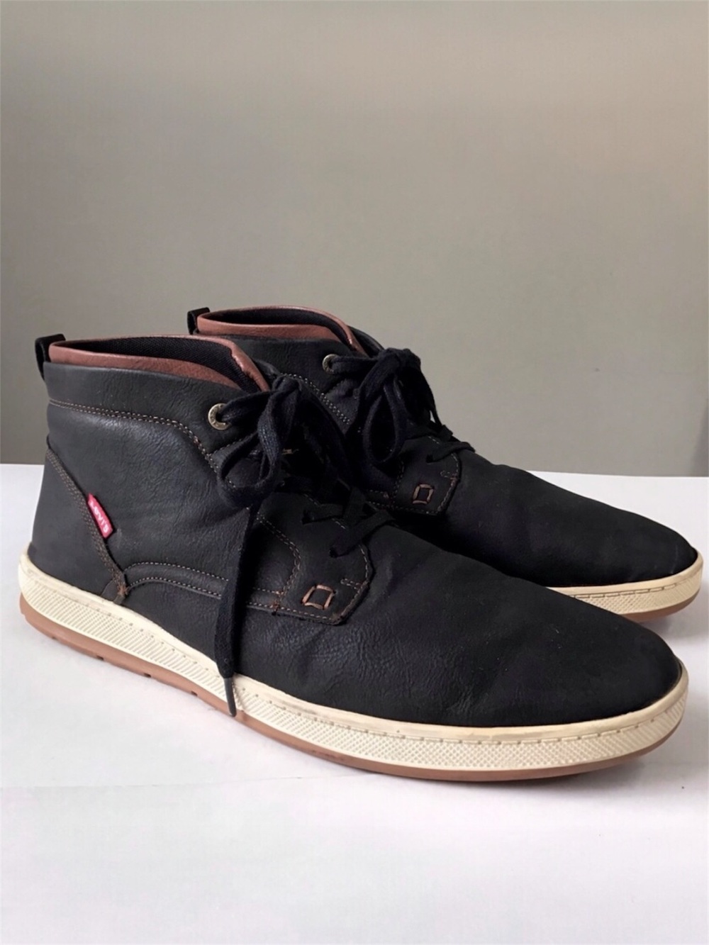 Levi’s Black High-Top Casual Sneaker Mens Size 13 Shoes Goshen Synthetic Leather